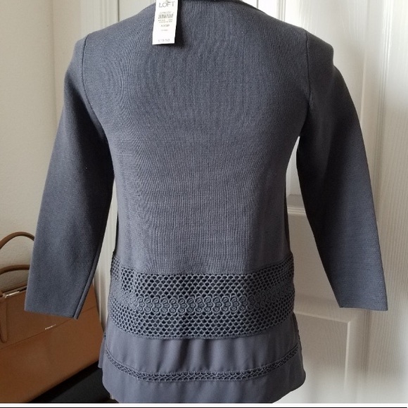 🎉HP! LOFT NWT Dark Grey Top XXSP - Picture 7 of 7